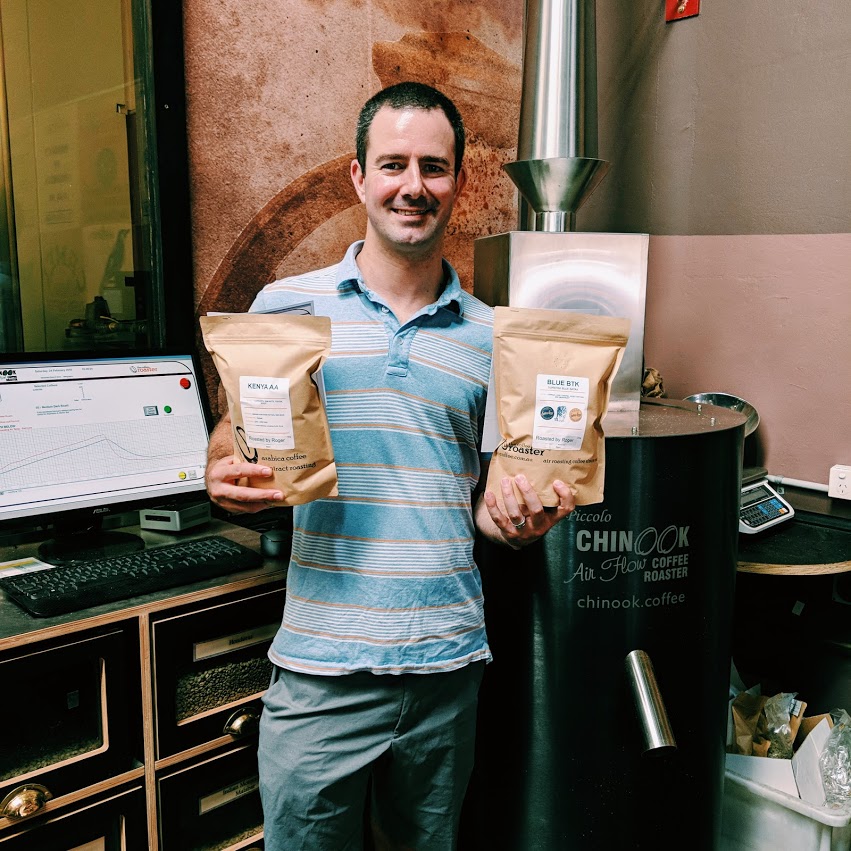 Roast on Piccolo coffee roaster in-store