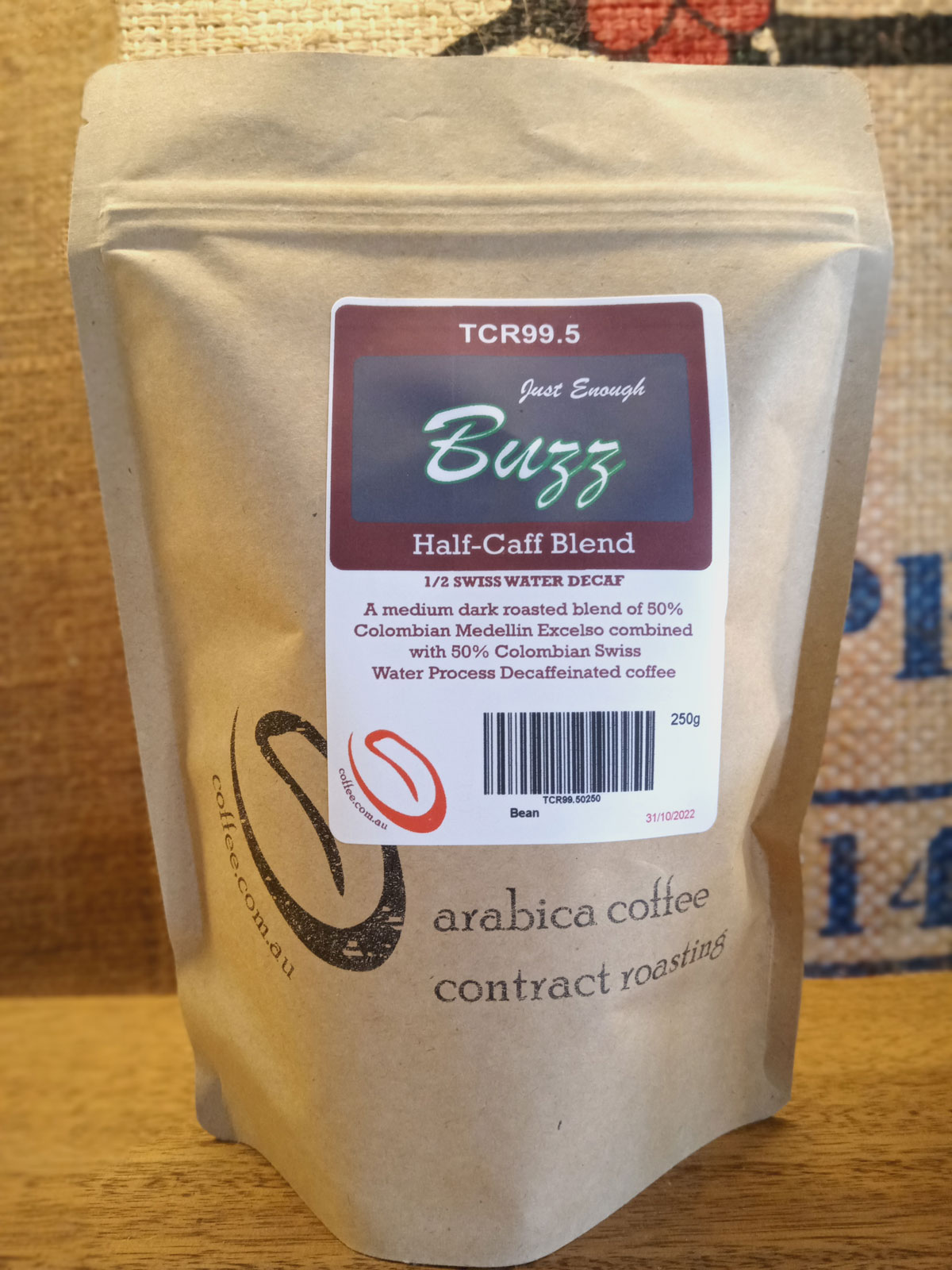 Package of Half Caff Colombian