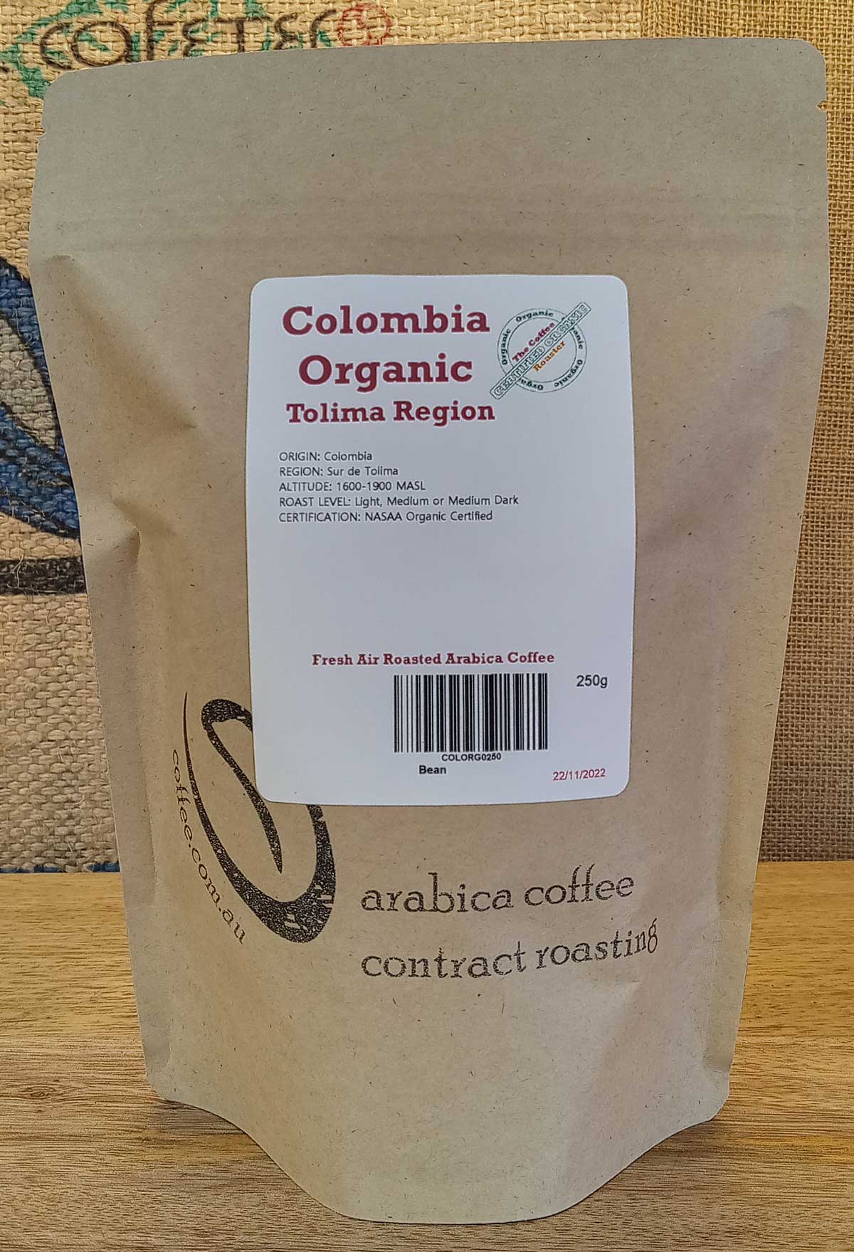 Freshly Roasted Colombian Organic Coffee